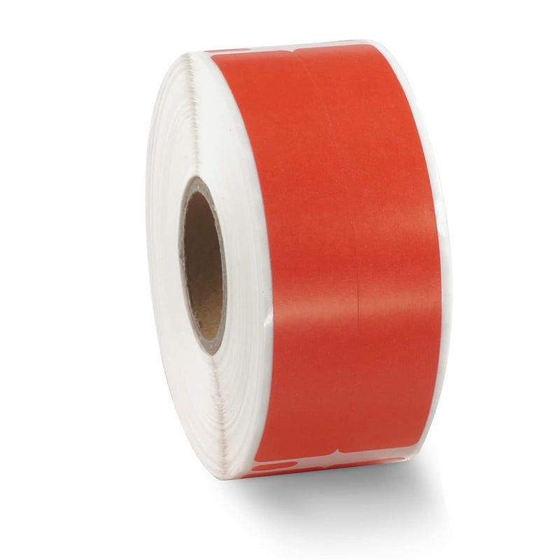 BETCKEY Colored Labels Compatible with Dymo 30277 (9/16"" x 3-7/16"") File Folder(2-up) Labels, Compatible for Dymo LabelWriter Thermal 450, 4XL & Zebra Desktop Printers [1 Roll, Red] - Image 1